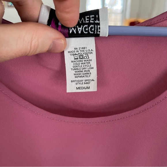 Maggie Sweet Women Sleeveless Shift Midi Dress Pink Medium - Picture 4 of 8